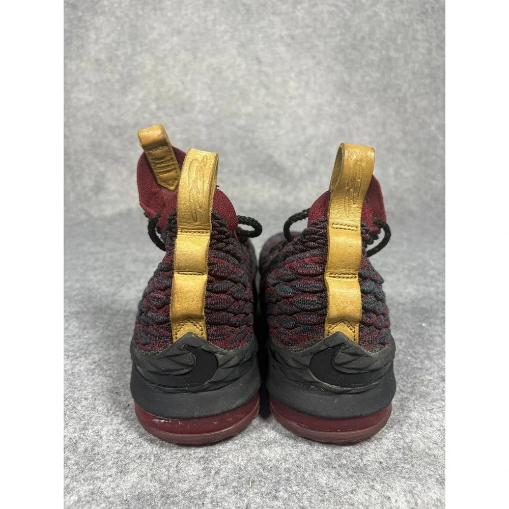 Nike LeBron 15 New‎ Heights Basketball Shoes 7Y Burgundy Navy BattleKnit